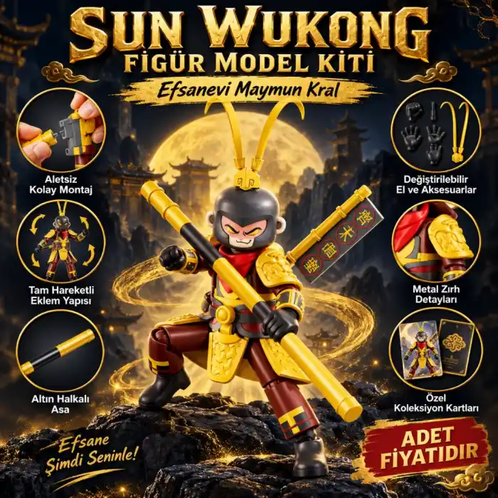 Etkileyici Sun Wukong Figürü 1 Adet Koleksiyon