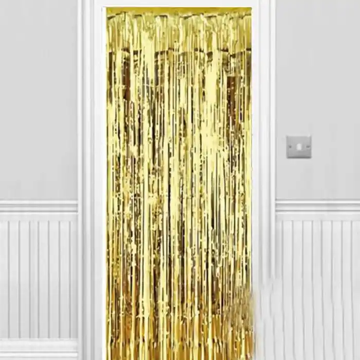 Şık Işıltılı Duvar ve Kapı Perdesi Gold 90x200 cm