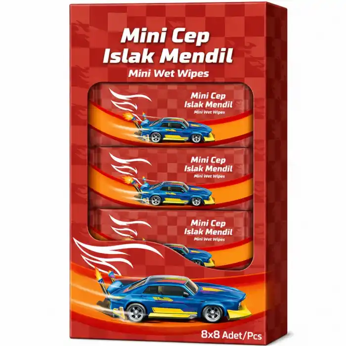 Pratik Islak Mini Cep Mendili 8li Set