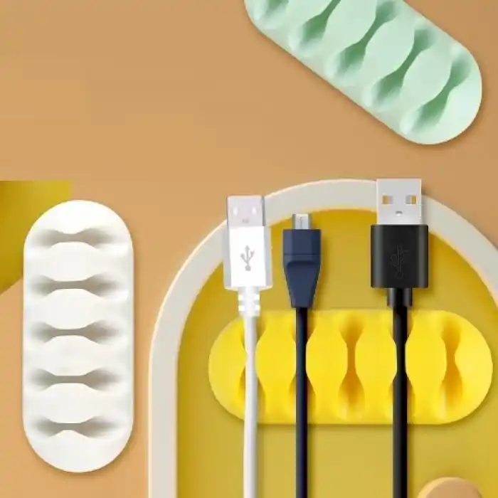 Siyah 5 Kanallı Kablo Tutucu 3lü Set