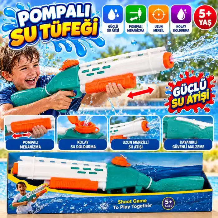 Eğlenceli Kutulu Su Aksiyon Atıcısı 1 Adet