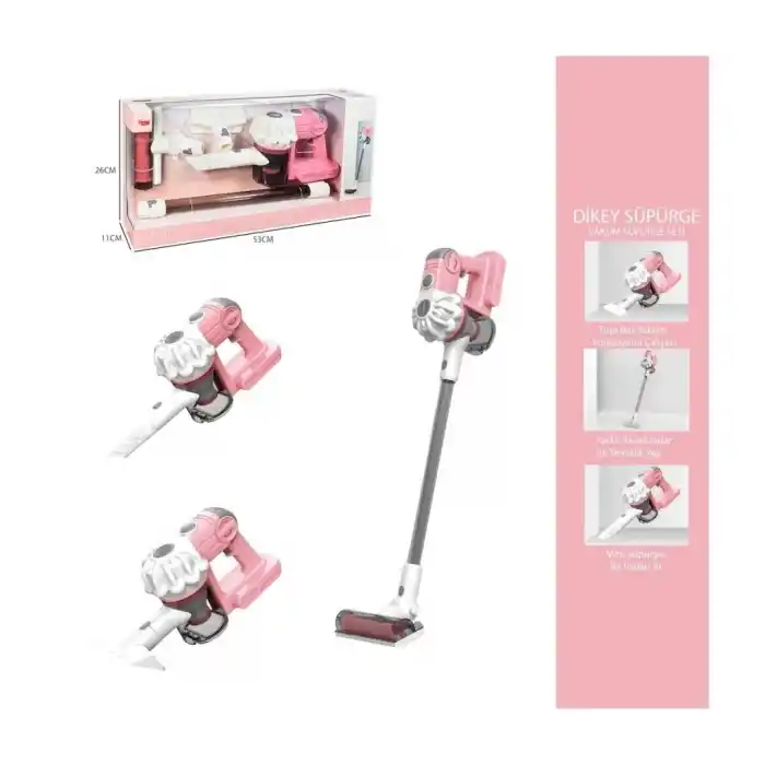 Şık Dikey Elektrik Süpürgesi Pembe Renk 1 Adet