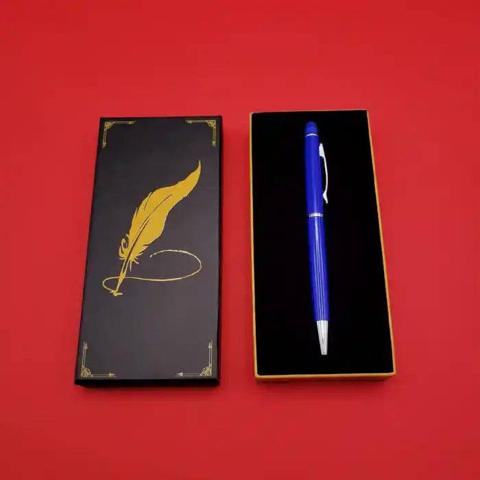 Şık Mavi Tükenmez Kalem 14 cm Dokunmatik Özellikli