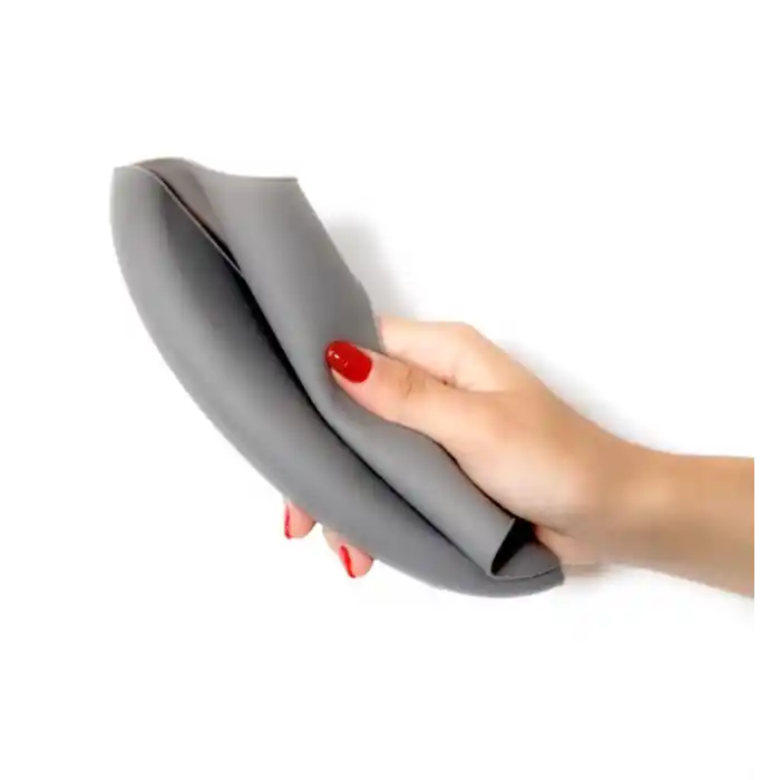 Pratik Mini Silikon Önlük 718 Gri Renkli Çocuklar İçin