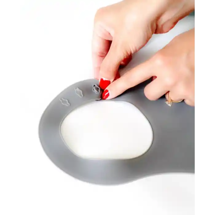 Pratik Mini Silikon Önlük 718 Gri Renkli Çocuklar İçin