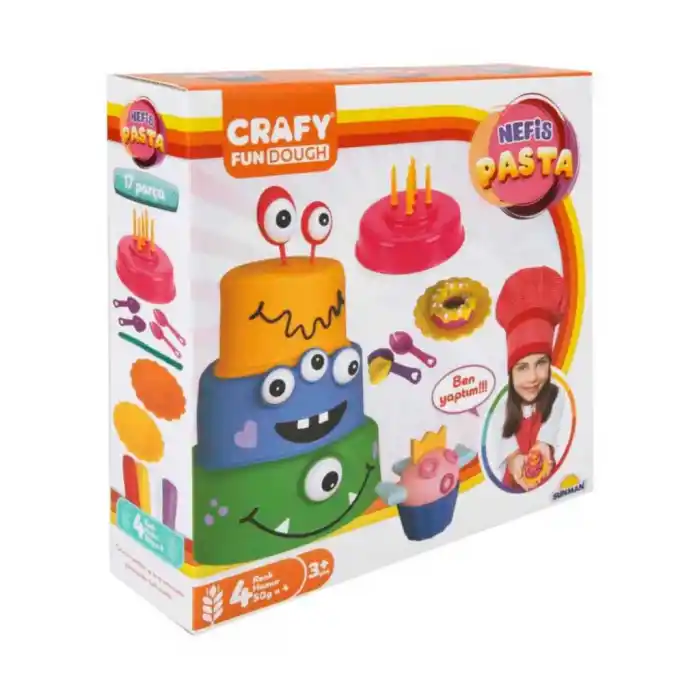 Eğlenceli Pasta Oyun Hamur Seti 17 Parça 200 gr