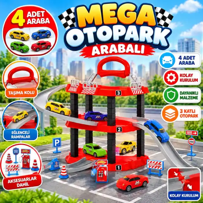 Pratik Otopark Arabalı 1 Adet