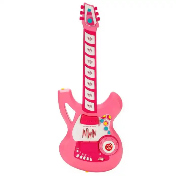 Şık Pembe Elektronik Gitar 61 cm Çocuklar için