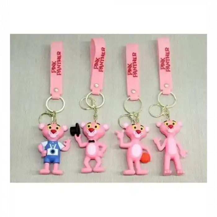 Şık Pembe Panter Silikon Anahtarlık 21 cm