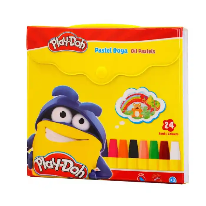 Çantalı 24 Renk Pastel Boya Seti