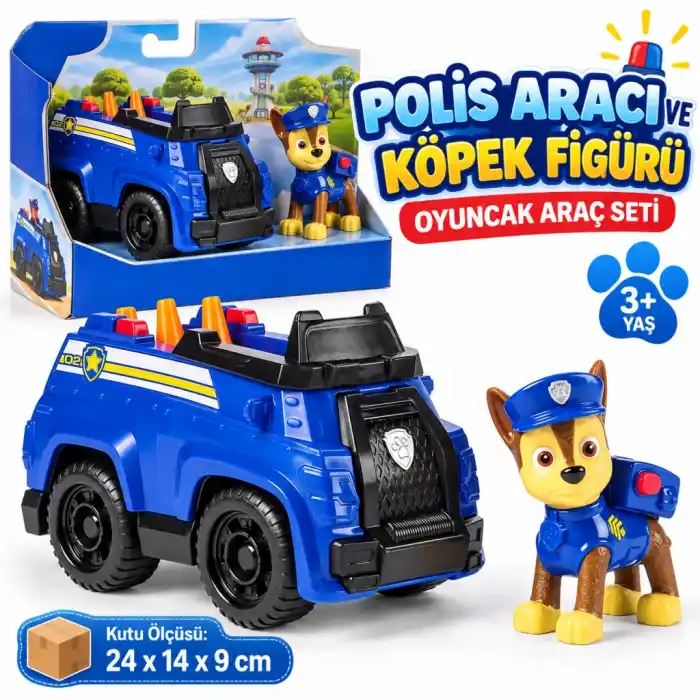 Gerçekçi Polis Aracı 1 Adet Oyun Seti