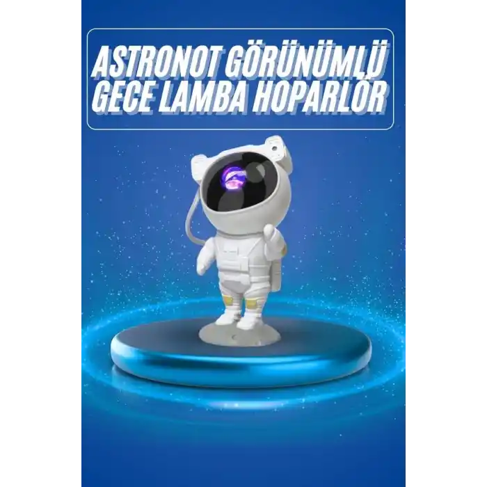 Sevimli Astronot Bluetooth Hoparlör ve Projeksiyon Lamba