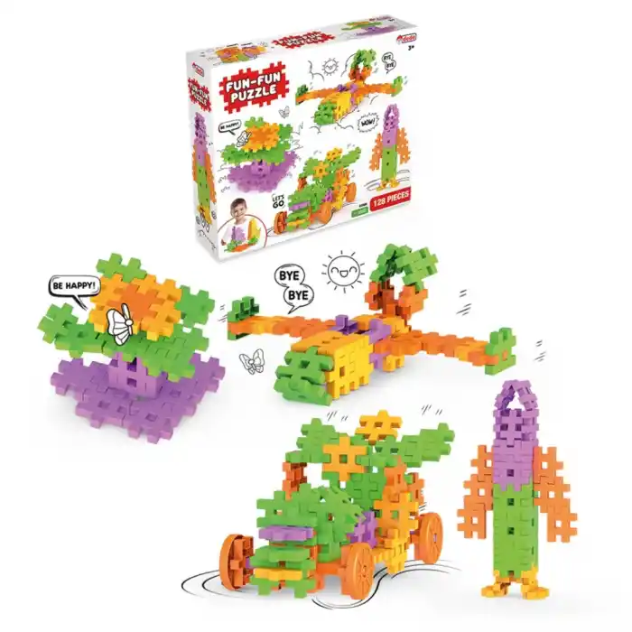 Eğlenceli 128 Parça Puzzle Seti