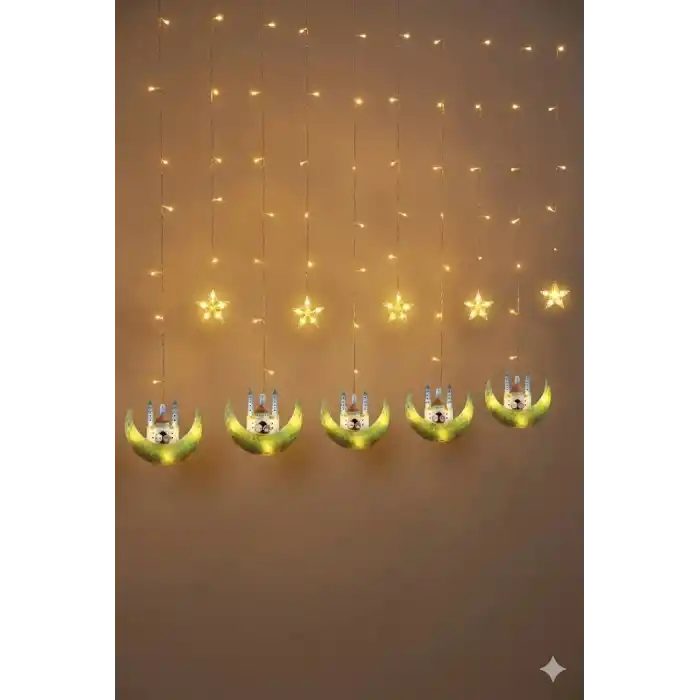 Şık Tasarım 3 Metre Ramazan Temalı LED Perde Işık Seti