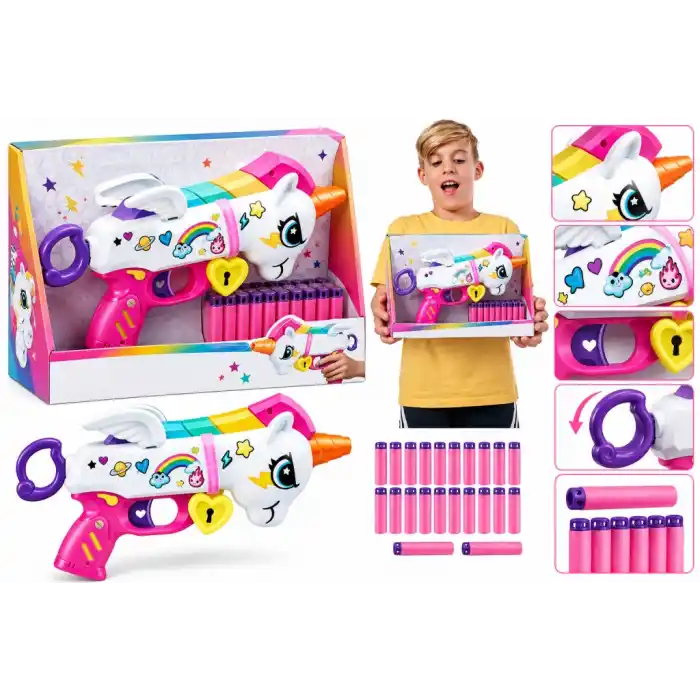Eğlenceli Blastercorn Sünger Atan 16 Mermili Set