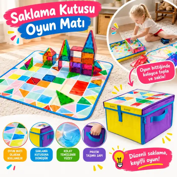 Pratik Saklama Kutusu Oyun Matı 1 Adet