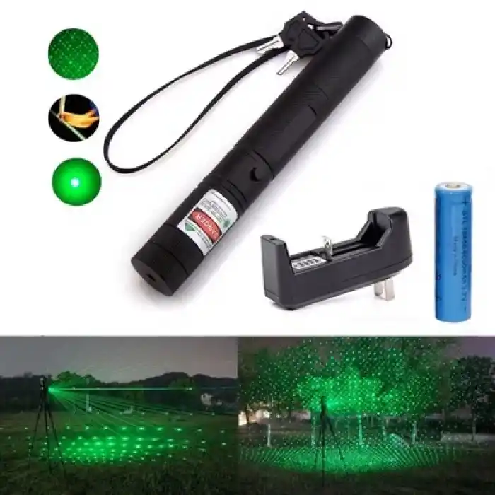 Uzun Mesafe Yeşil Lazer Pointer 100 Mw Şarjlı