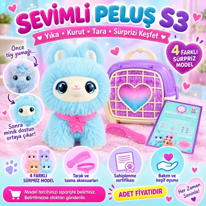 Peluş Sevimli Oyuncak 1 Adet Çocuklar için