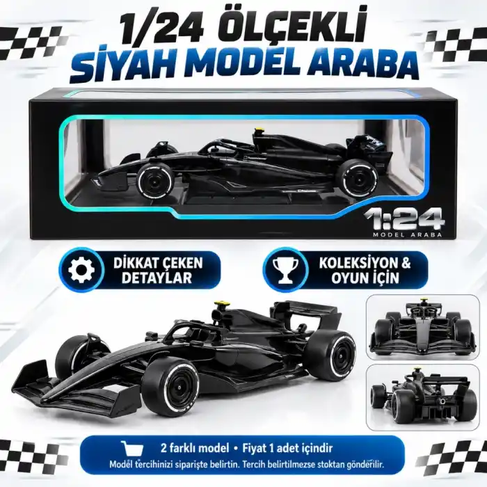TCX ® 1/24 Formula F1 Siyah Model Araba