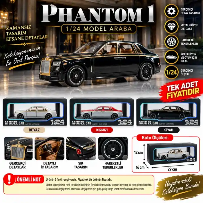 TCX 1/24 Phantom 1 Model Araba (adet fiyatıdır)