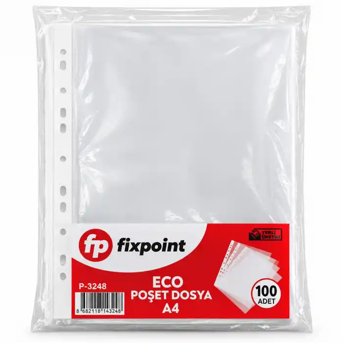 TCX 100PCS A4 POŞET ŞEFFAF DOSYA