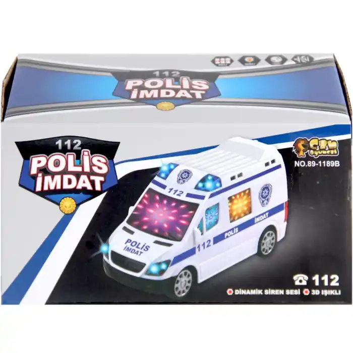 TCX  112 Polis İmdat 3D Işıklı Sesli Polis Aracı