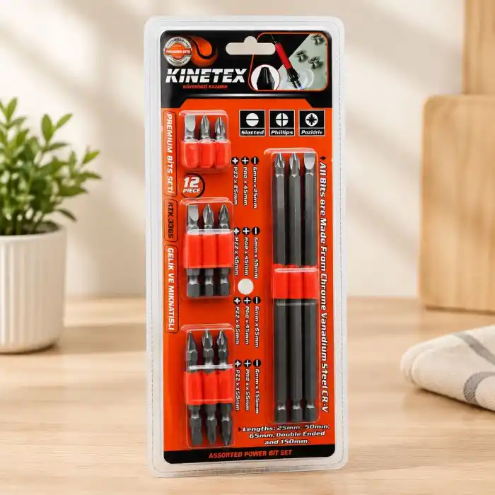 TCX 12-in-1 Matkap Bits Uç Seti (PH2, PZ2, Düz) - 12 Parça