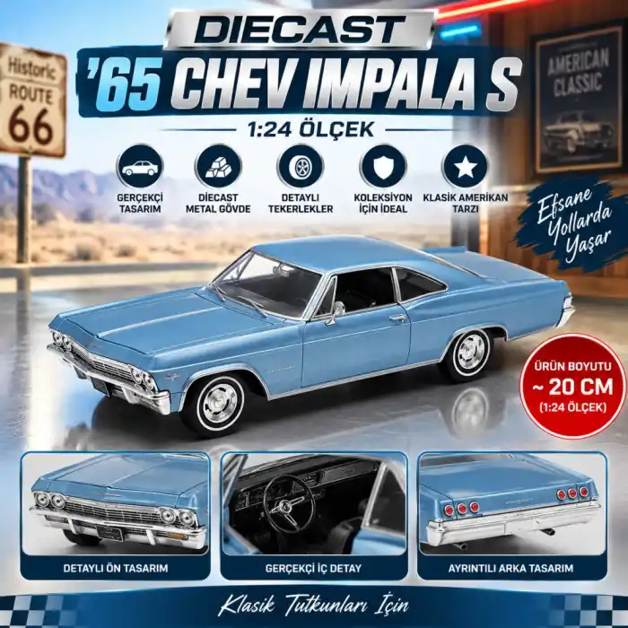 TCX 22417 DIECAST 1 24 65 CHEV IMPALA S