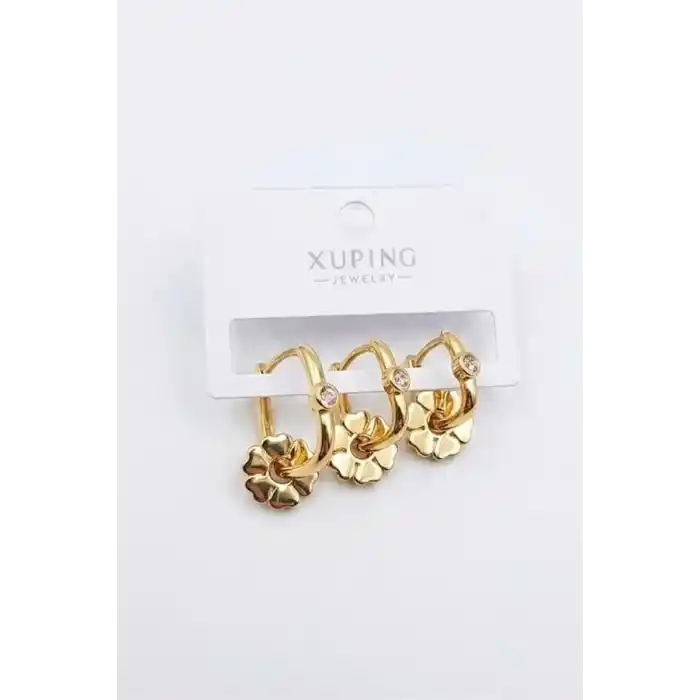TCX 3lü Xuping Küpe - Altın