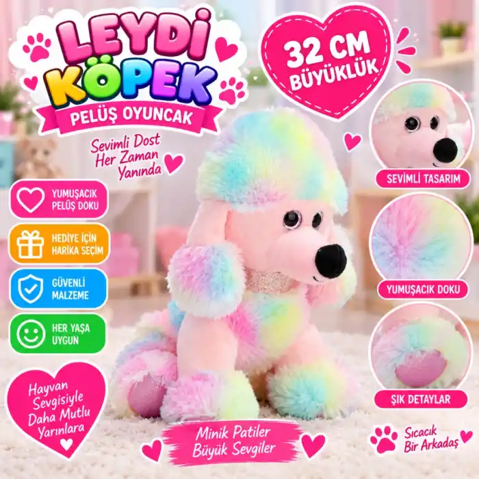 TCX 32 CM LEYDİ KÖPEK PELUŞ