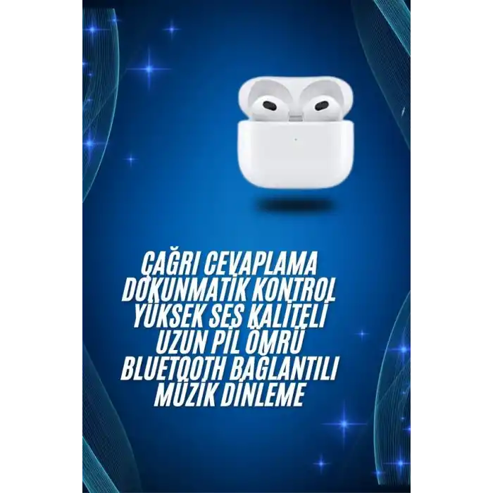 TCX 3.Nesil İOS Android Uyumlu Bluetooth 5.0 Beyaz Çağrı Cevaplama
