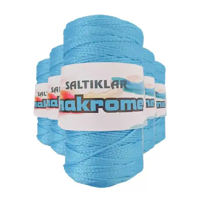 TCX 5 Adet Polyester Makrome İpi 3050 Mavi 100 gr