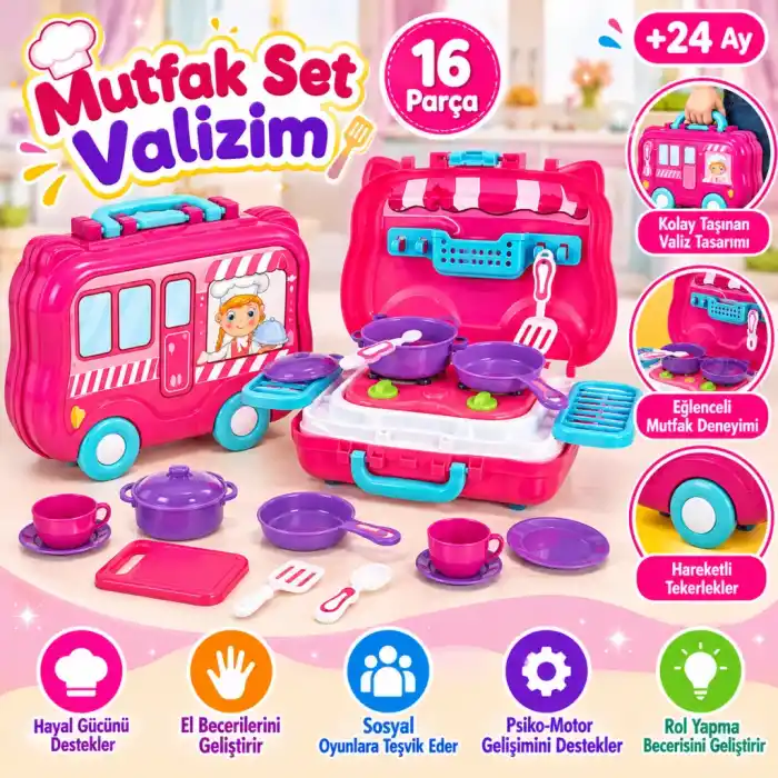 TCX 562 16 parça Mutfak Set Valizim / +24 ay