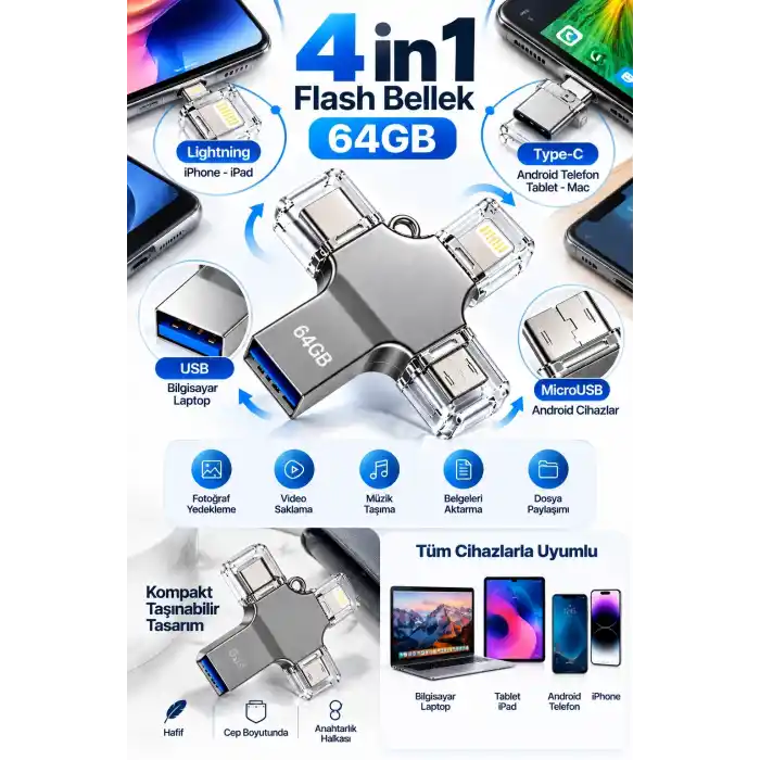 TCX 64 Gb Flash Bellek