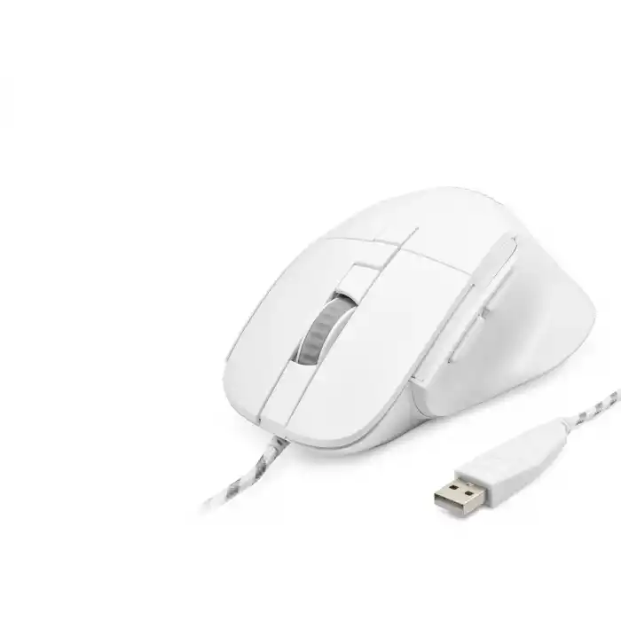 TCX 7D Ergonomi̇k Kablolu Ofi̇s Mouse 3600 Dpi - Beyaz ND1209W