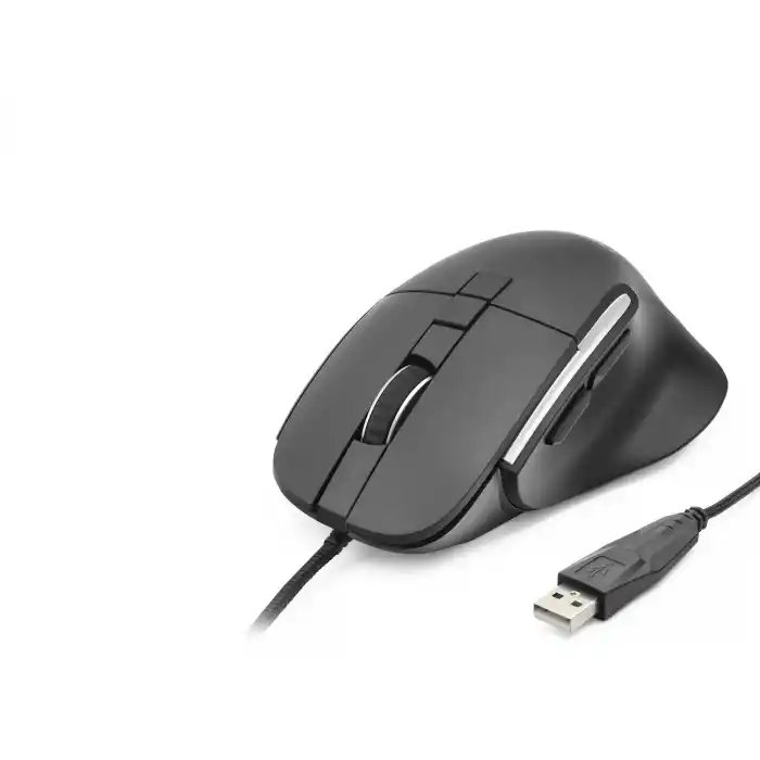 TCX 7D Ergonomi̇k Kablolu Ofi̇s Mouse 3600 Dpi - Siyah ND1209B