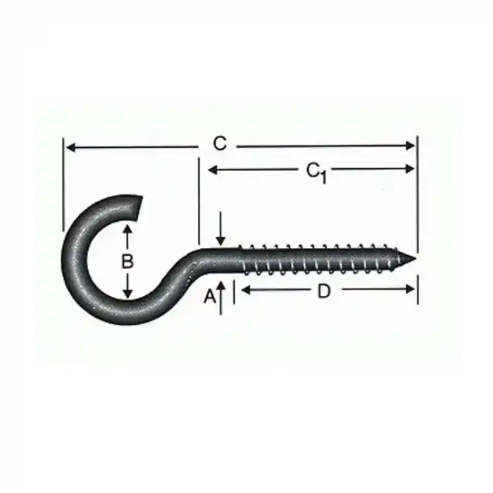 TCX Açık Piton, Kanca, Çengel 21x100 - 100 Adet