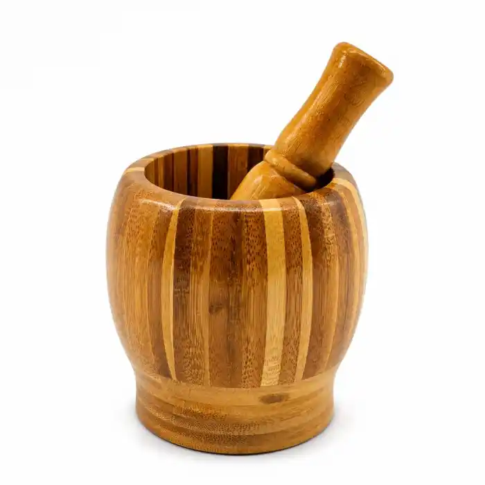 TCX Ahşap Bambu Havan (Sarımsak Dövecek) 8 cm