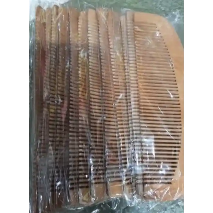 TCX Ahşap Tarak 12li Paket Dar Dişli Oval