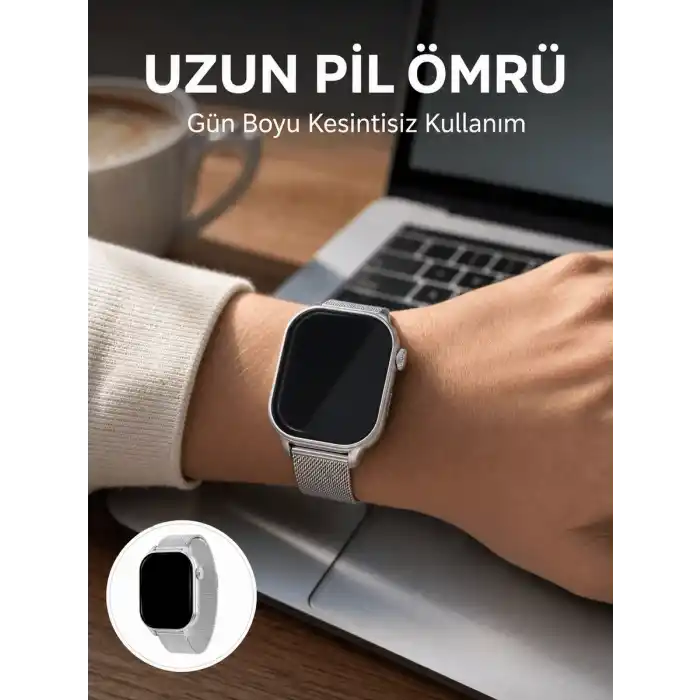 TCX AMOLED Ekranlı Bluetooth Aramalı 3 Kordonlu Akıllı Saat