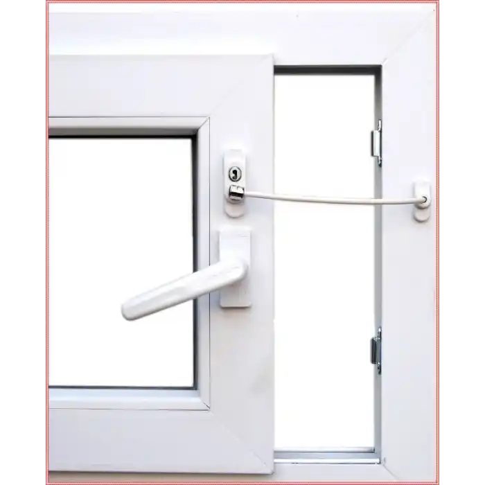 TCX Anahtarlı Halatlı Pvc Kapı Pencere Emniyet Kilidi