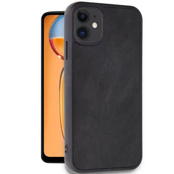 TCX Apple İphone 11 Kılıf Aras Deri Kapak - Siyah