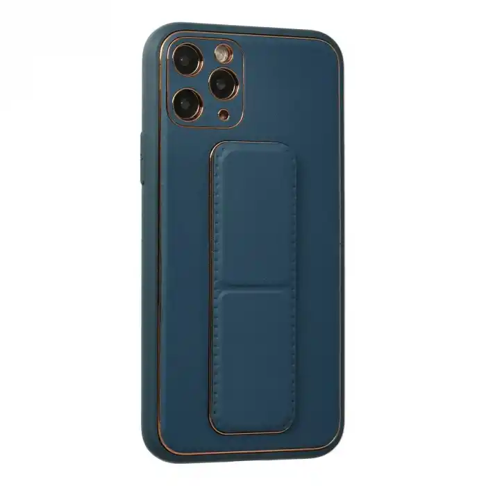 TCX Apple İphone 11 Pro Kılıf Coco Deri Standlı Kapak - Mavi