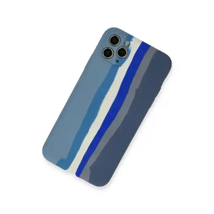 TCX Apple İphone 11 Pro Kılıf Ebruli Lansman Silikon - Mavi-gri