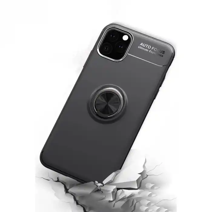 TCX Apple İphone 11 Pro Max Kılıf Range Yüzüklü Silikon - Kırmızı