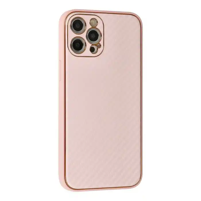 TCX Apple İphone 12 Pro Kılıf Coco Karbon Silikon - Pembe