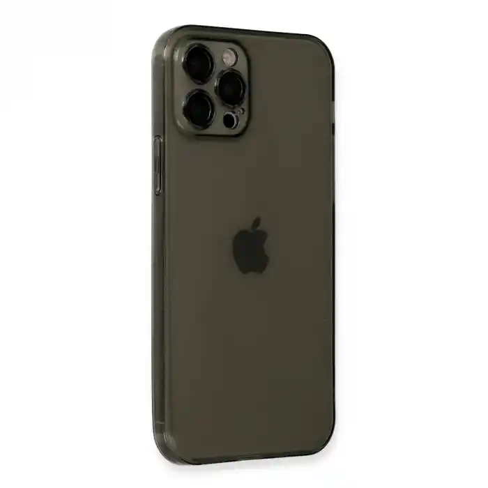 TCX Apple İphone 12 Pro Max Kılıf Fly Lens Silikon - Siyah