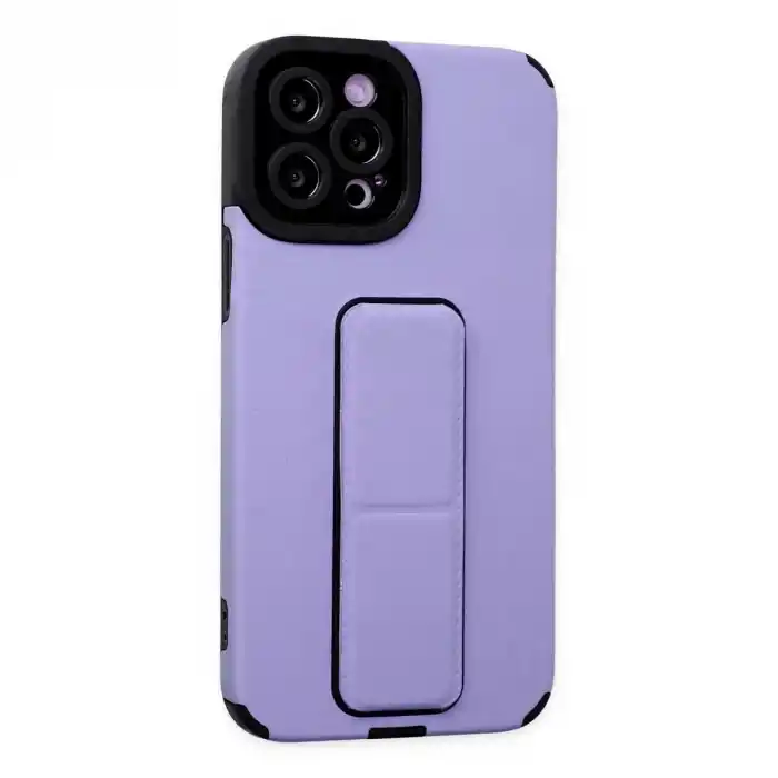TCX Apple İphone 12 Pro Max Kılıf Mega Standlı Silikon - Lila
