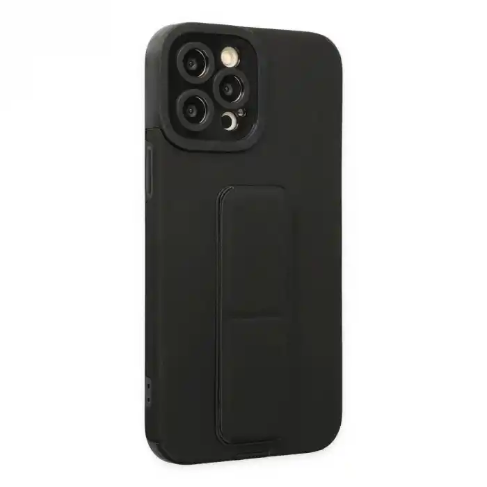TCX Apple İphone 12 Pro Max Kılıf Mega Standlı Silikon - Siyah
