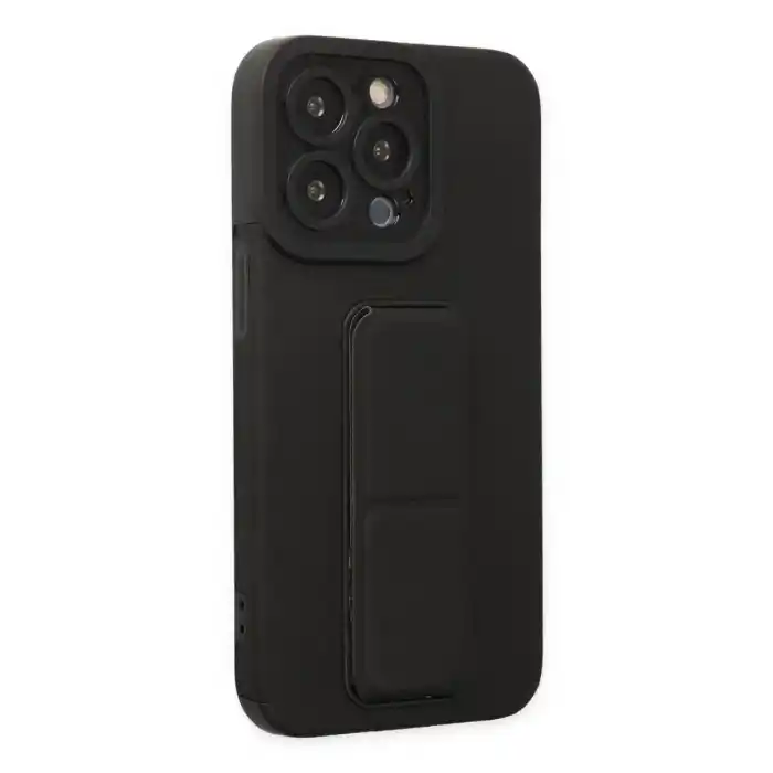 TCX Apple İphone 13 Pro Kılıf Mega Standlı Silikon - Siyah